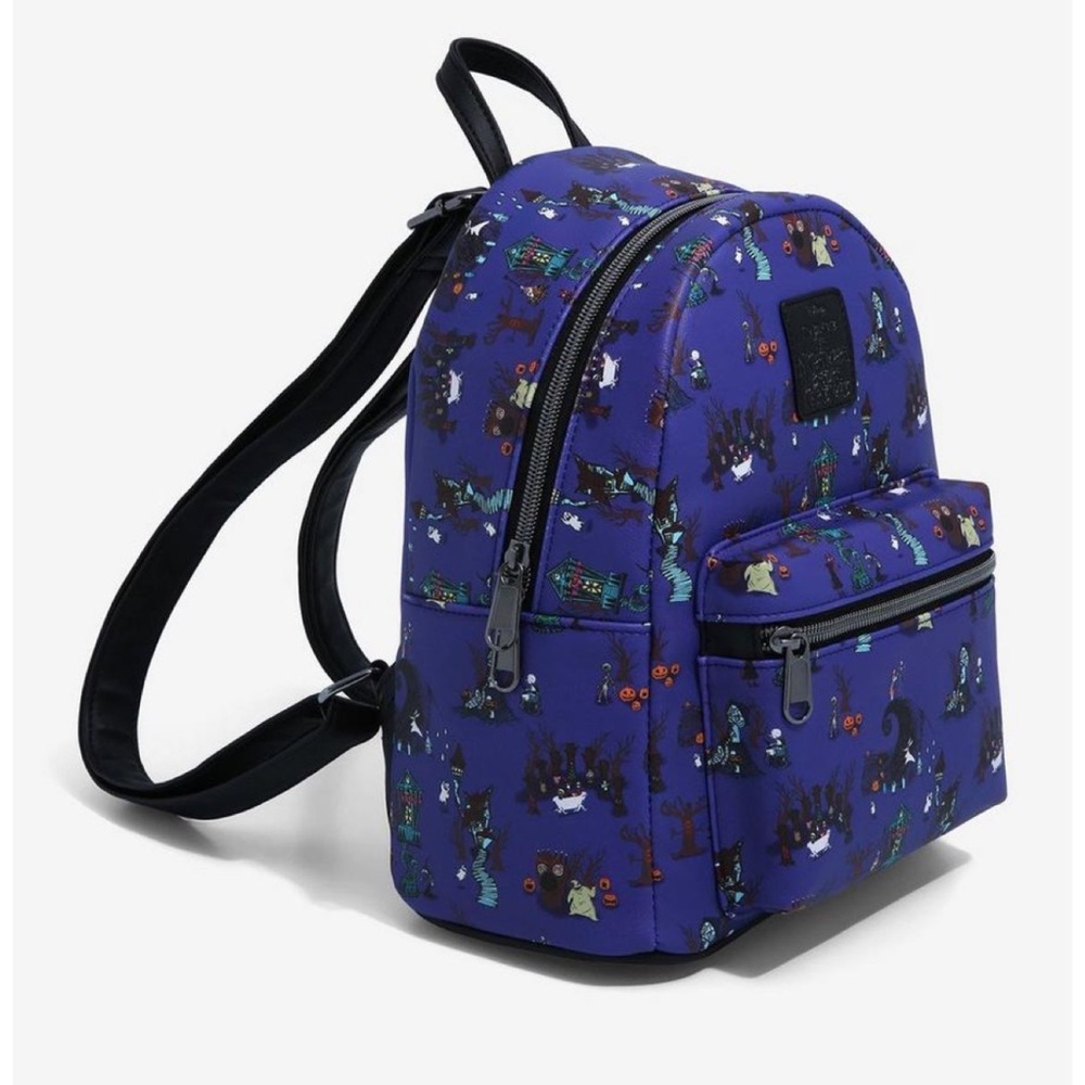 LoungeFly Mini Backpack The Nightmare Before Christmas Halloween Town NWT